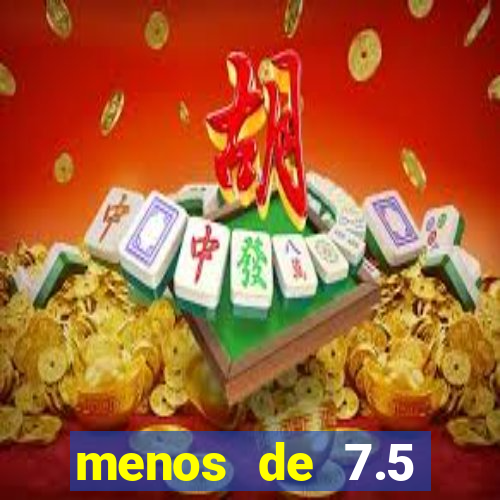 menos de 7.5 escanteios o que significa